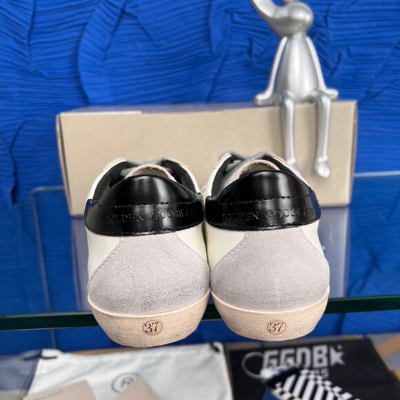 Golden Goose White and Gray Distressed Sneakers - Picture 5 of 6